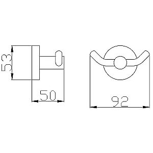 Крючок Rav Slezak Colorado COA0102MGL серый металлик купить в интернет-магазине сантехники Sanbest