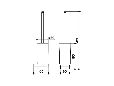 Ершик настенный KEUCO Edition 11 купить в интернет-магазине сантехники Sanbest