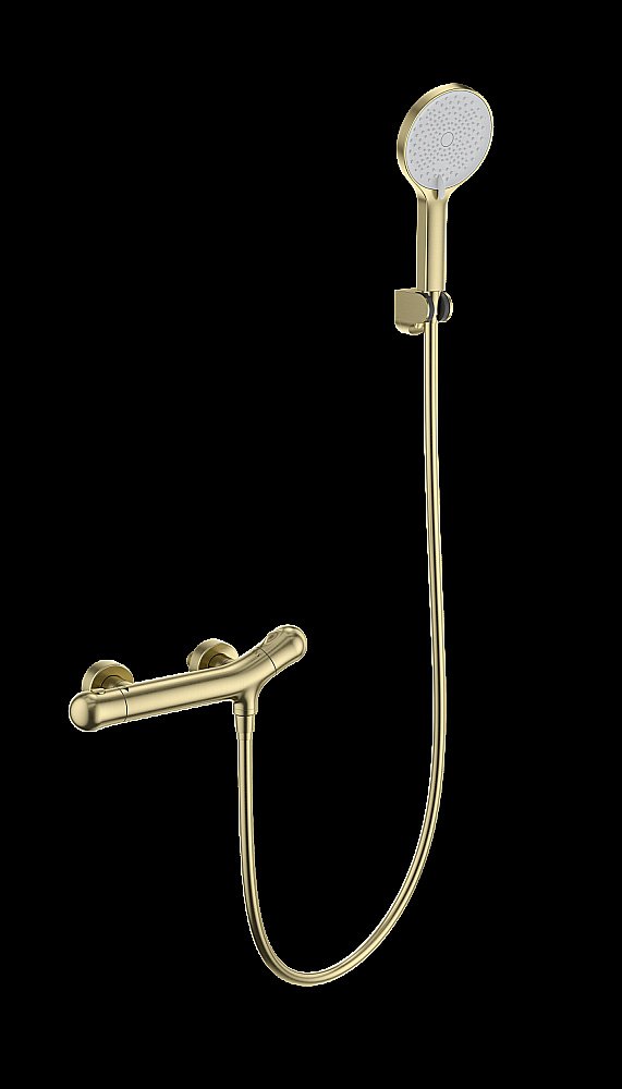 Смеситель для душа с термостатом WONZON & WOGHAND T-1000, Брашированное золото (WW-B2057-A-BG) купить в интернет-магазине сантехники Sanbest