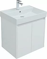 Тумба с раковиной Aquanet Nova Lite 298847 60 белый глянец для ванной в интернет-магазине Sanbest