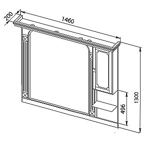 Зеркало Aquanet Фредерика 140 в ванную от интернет-магазине сантехники Sanbest