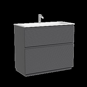 Тумба с раковиной Sancos FOLK Floor FL100FGS/CN7013 100 Grey soft для ванной в интернет-магазине Sanbest