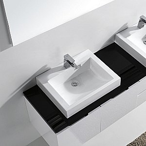 Комплект мебели с зеркалом Orans 60231800 180 белый глянцевый для ванной в интернет-магазине Sanbest