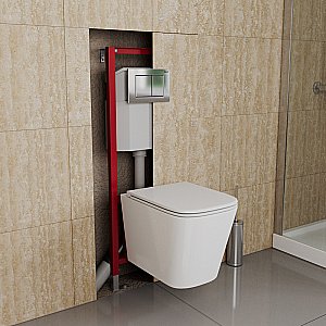 Инсталляция для унитаза D&K DI8140116 кнопка хром купить в интернет-магазине сантехники Sanbest