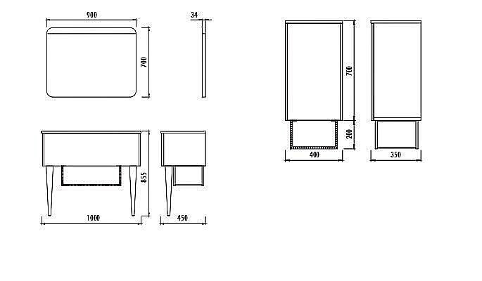 Зеркало Creavit Zeon 90 в ванную от интернет-магазине сантехники Sanbest