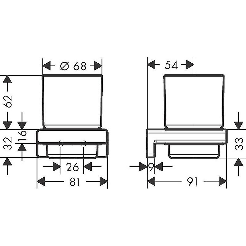 Стакан для зубных щеток Hansgrohe AddStoris 41749990 полированное золото купить в интернет-магазине сантехники Sanbest