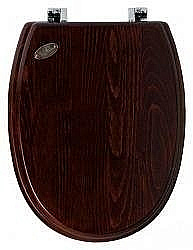 Сиденье напольного унитаза SIMAS Londra LO008 орех/хром купить в интернет-магазине сантехники Sanbest