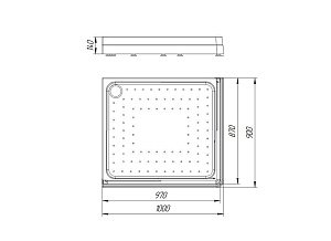 Низкий душевой поддон Радомир к ДУ 90х100 купить в интернет-магазине Sanbest