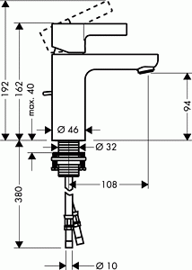 Смеситель для раковины Hansgrohe Metris S 31060000 купить в интернет-магазине сантехники Sanbest