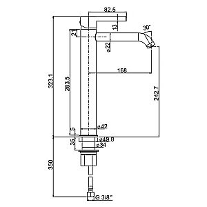 Смеситель для раковины PAINI Brera 74PZ205OLL черный матовый купить в интернет-магазине сантехники Sanbest