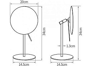 Зеркало косметическое Aquanet Lvyi 2218 купить в интернет-магазине сантехники Sanbest