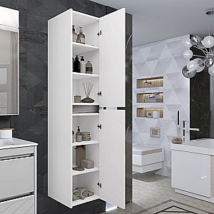 Пенал Опадирис Фреш 35 белый (белое стекло) для ванной в интернет-магазине сантехники Sanbest