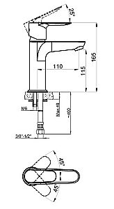 Смеситель для раковины Azario LEYA AZ-15924501 хром купить в интернет-магазине сантехники Sanbest