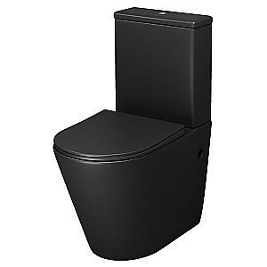 Унитаз Grossman Color GR-4480BMS безободковый, с крышкой микролифт, с бачком, черный матовый купить в интернет-магазине Sanbest