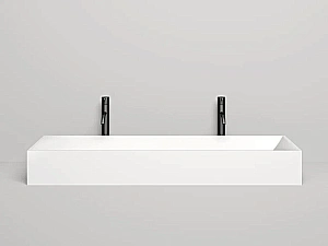 Раковина накладная Salini SONATA 1401201MF 119,5 из искусственного камня S-Stone, матовая, цвет по RAL полностью купить в интернет-магазине Sanbest