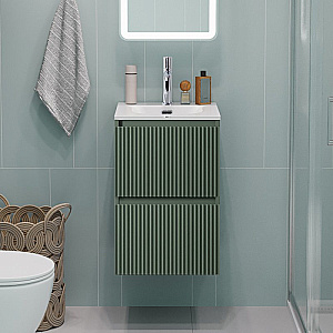 Тумба с раковиной BelBagno 40 UNO-MINI-400-2C-SO-VO+BB-8099-3-40 еловая матовая для ванной в интернет-магазине Sanbest
