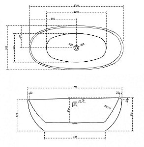 Ванна акриловая ABBER AB9285 купить в интернет-магазине Sanbest