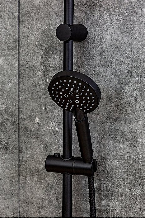 Душевая система Orange O-Shower OW02b черный матовый купить в интернет-магазине сантехники Sanbest