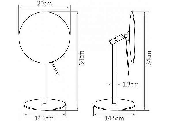 Зеркало косметическое Aquanet Lvyi 2218 купить в интернет-магазине сантехники Sanbest