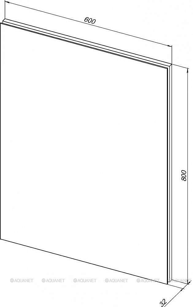 Зеркало LED Aquanet Гласс 274025 60 белый в ванную от интернет-магазине сантехники Sanbest