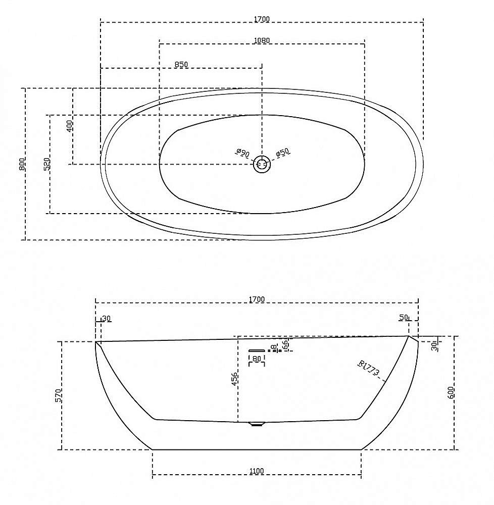 Ванна акриловая ABBER AB9285 купить в интернет-магазине Sanbest