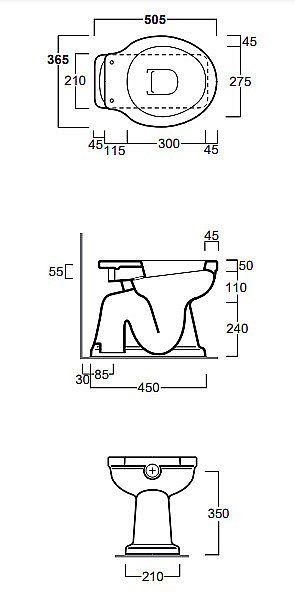 Унитаз приставной SIMAS Londra LO901, белый купить в интернет-магазине Sanbest