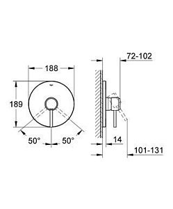 Смеситель для душа Grohe Atrio 19463 001 купить в интернет-магазине сантехники Sanbest