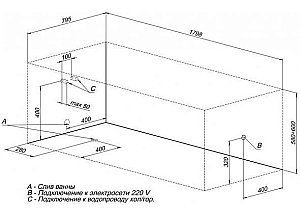Акриловая ванна Aquanet Riviera 180x80 231080 с к/с купить в интернет-магазине Sanbest