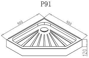 Душевой поддон CeruttiSpa P101 100x100 купить в интернет-магазине Sanbest