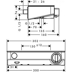 Смеситель для душа Hansgrohe Shower Tablet Select 13171400 белый/хром купить в интернет-магазине сантехники Sanbest