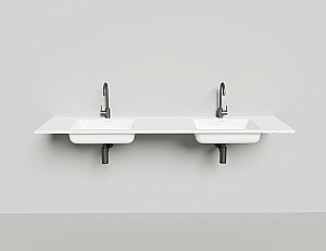 Раковина подвесная Salini Onda 1402202MF 180 из искусственного камня S-Stone, матовая, цвет по RAL полностью купить в интернет-магазине Sanbest