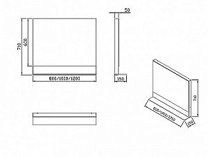 Зеркало Ravak Formy X000000983 100 белое в ванную от интернет-магазине сантехники Sanbest
