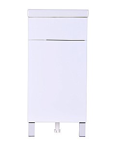 Тумба с раковиной Orange Мини 40 Mini2-40TUW+Ra белый глянец для ванной в интернет-магазине Sanbest