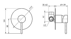 Смеситель для душа Migliore FORTIS 31552 черный матовый купить в интернет-магазине сантехники Sanbest