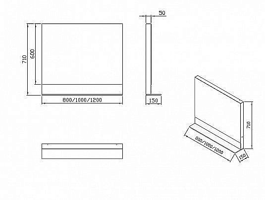 Зеркало Ravak Formy X000000983 100 белое в ванную от интернет-магазине сантехники Sanbest