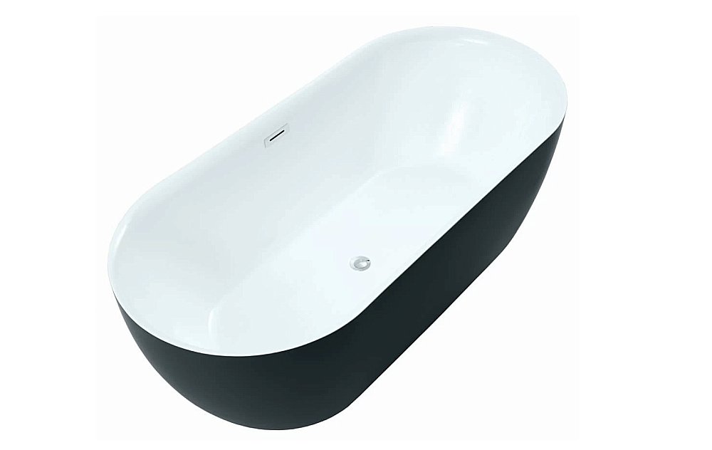 Акриловая ванна Aquanet DELIGHT 289723 170x78 белый/черный матовый купить в интернет-магазине Sanbest