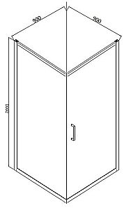 Душевой уголок Bravat DROP BS090.2110A 90х90 стекло прозрачное/профиль хром купить в интернет-магазине Sanbest