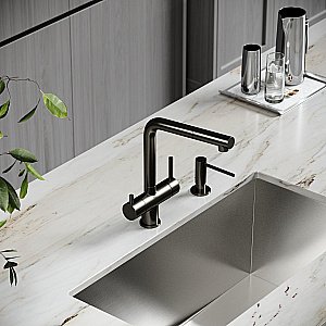 Смеситель для кухни Sancos Spin SC4015GG вороненая сталь купить в интернет-магазине сантехники Sanbest