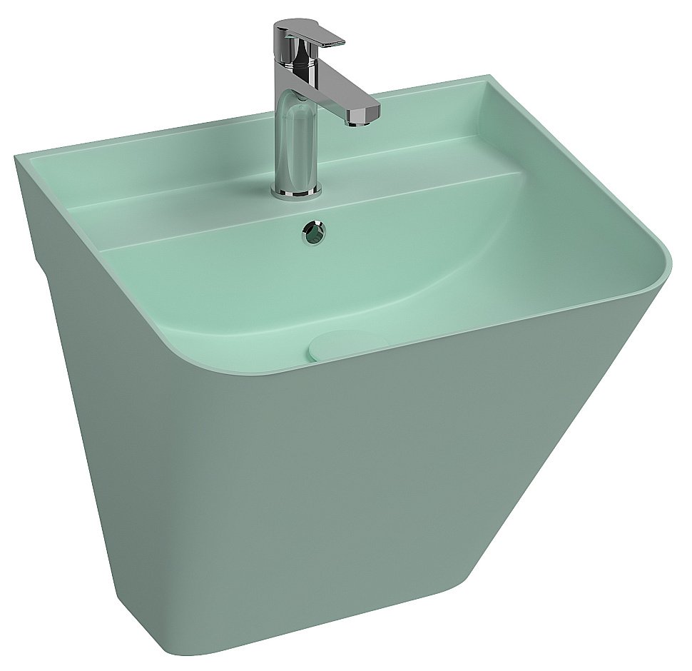 Раковина ISVEA Sott'Aqua 50 10SQ37002SV-2T мятно-зеленый матовый купить в интернет-магазине Sanbest