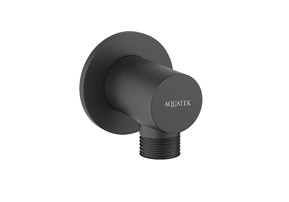 Подключение для шланга Aquatek AQ2456MB черный матовый купить в интернет-магазине сантехники Sanbest
