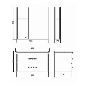 Тумба с раковиной Comforty Неаполь 80 для ванной в интернет-магазине Sanbest