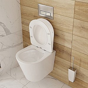 Унитаз подвесной IDDIS Calipso CALRDSEi25 безободковый, с крышкой микролифт купить в интернет-магазине Sanbest