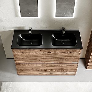 Тумба с раковиной Sancos Libra 120 LB120F-2ECH дуб чарльстон для ванной в интернет-магазине Sanbest