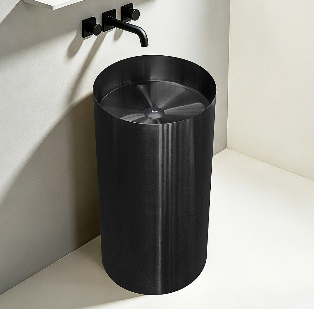 Раковина напольная ABBER Wasser Kreis 40 AF2414MB черная матовая купить в интернет-магазине Sanbest