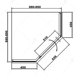 Душевой уголок RGW Stilvoll SV-81 90x90 купить в интернет-магазине Sanbest