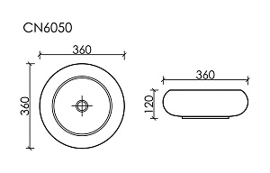 Раковина Ceramica Nova Element 36 CN6050MB черная матовая купить в интернет-магазине Sanbest