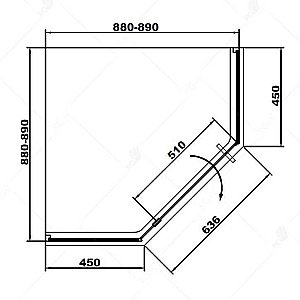 Душевой уголок RGW Stilvoll SV-81 90x90 купить в интернет-магазине Sanbest