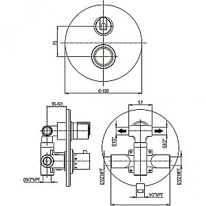 Смеситель для душа PAINI Arena 92CR691TH хром купить в интернет-магазине сантехники Sanbest