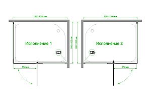 Душевой уголок Royal Bath RB 100х130 HPVD-C-CH стекло матовое/профиль хром купить в интернет-магазине Sanbest