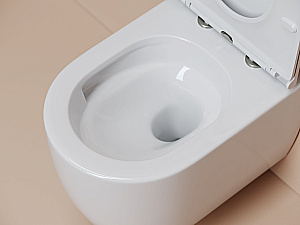 Унитаз подвесной Ceramica Nova Noe CN4011T белый, безободковый, с крышкой микролифт, слив торнадо купить в интернет-магазине Sanbest